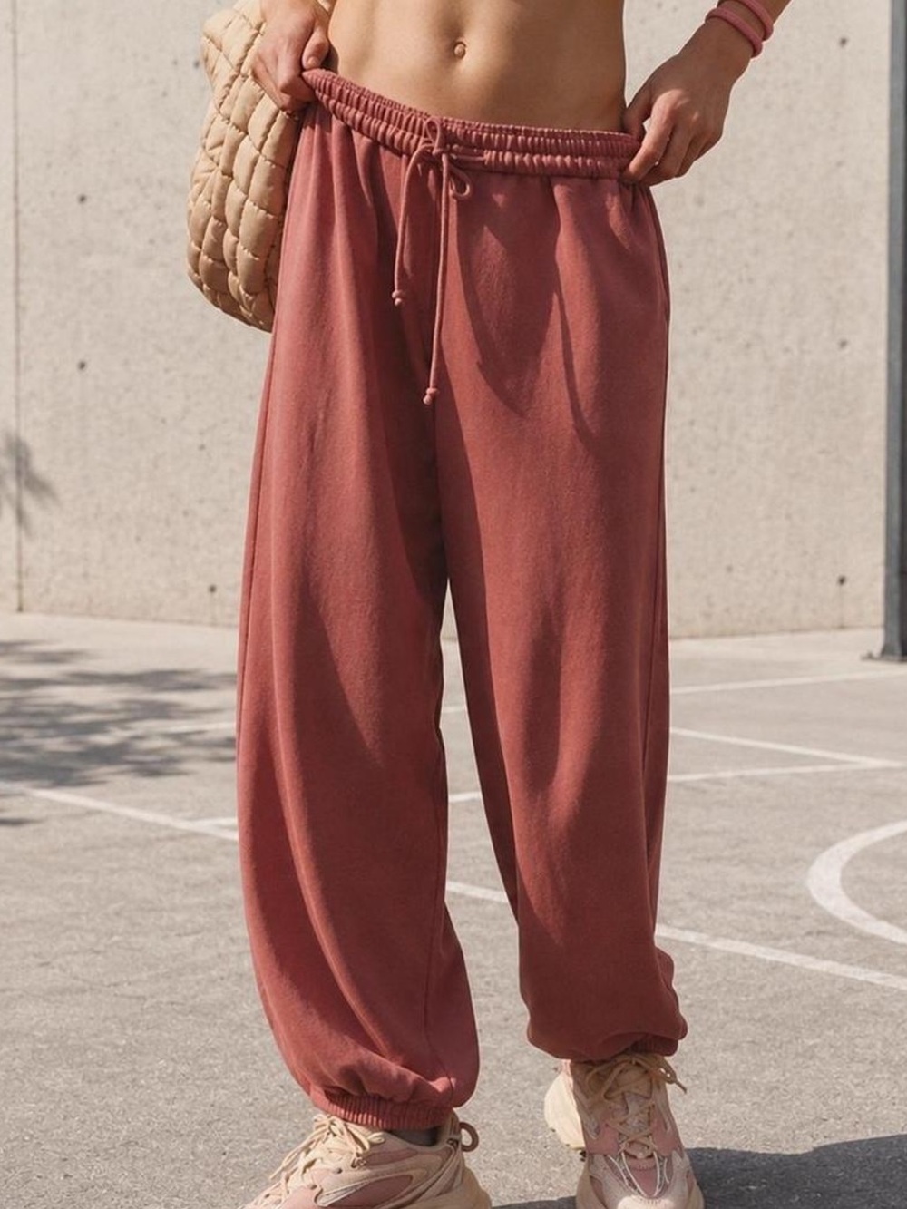 Free People All Star Pants Sweatpants Joggers in Petal Pink Size Small NWOT